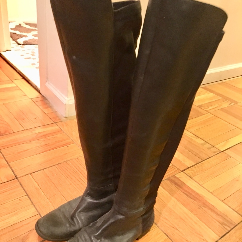 Ralph Lauren over the knee leather boot